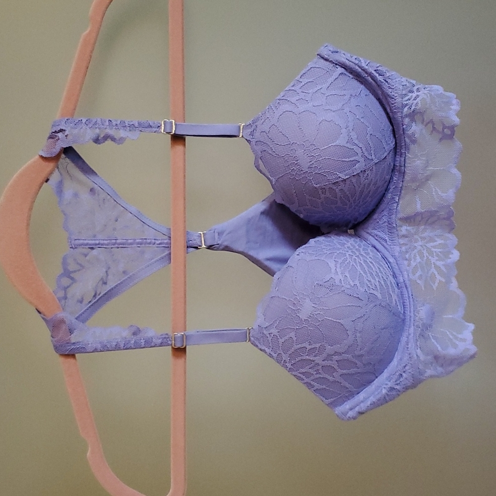 Victoria Secret Pink Lace Bralette Purple S